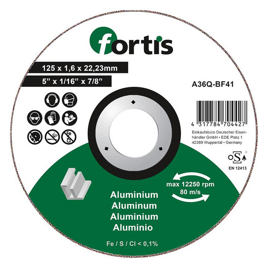 fortis-Trennscheibe ALU-NE, gerade - 125x1,6mm