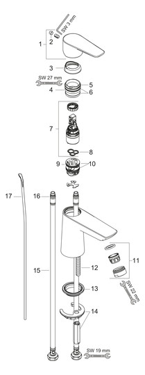 hansgrohe Waschtisch-Einhebelmischer 80 Talis E CoolStart ohne Ablaufgarnitur, chrom