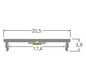 Anbauprofil sw Alu 2000x20,5x3,8mm