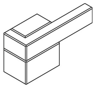 HG Griff kalt Axor Edge 3-Loch Waschtischmischer UP chrom