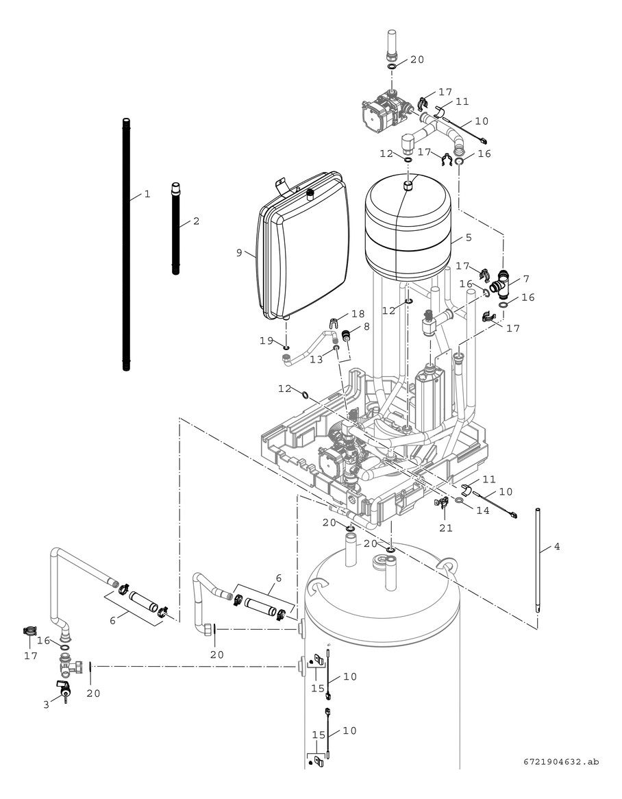 BOSCH Luft-Wasser-Wärmepumpe 6800i AW Compress CS6800iAW 12 M