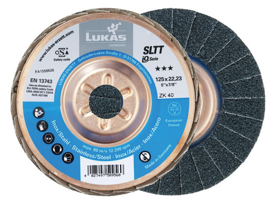 LUKAS-Fächerschleifscheibe SLTT - 125mm, K40, gerade