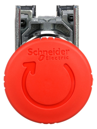 Not-Aus Taster EB IP66 Dreh 1S 1Ö Einb Ø22,5mm Schraub