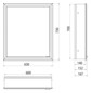 EMCO Unterputz-Lichtspiegelschrank prime 600x730mm, 1 Tür, Anschlag links, aluminium/weiss