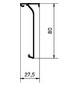 Oberteil SL-K 80mm Kst ver-ws RAL9016