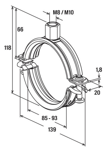 Bild Universalrohrschelle FRS-L 85-93 fischer-3
