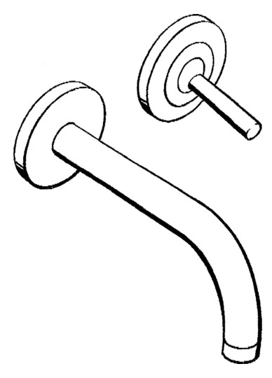 hansgrohe Fertigmontageset Axor Uno UP-Waschtisch-Einhebelmischer, Pin-Griff, Rosetten, Ausladung 165 mm, chrom