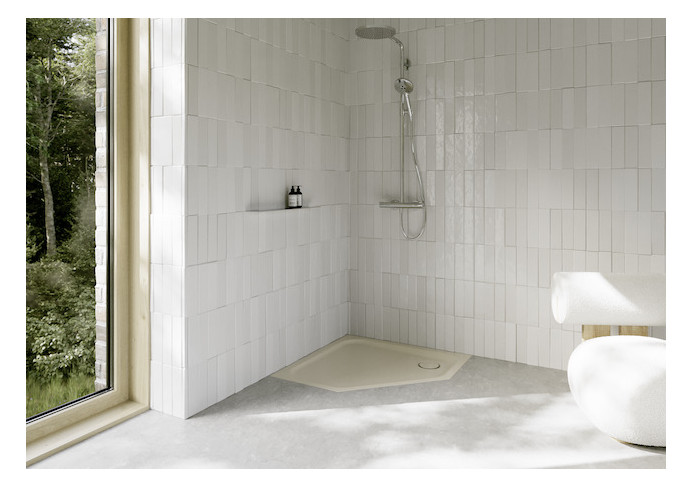 Duschwanne BetteCaro 7219 100x100x3,5cm, Glasur, jasmin