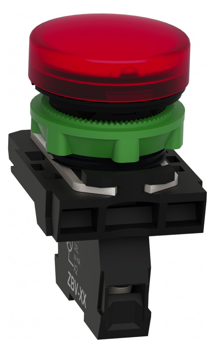 Leuchtmelder komplett 1f LED UC rnd hoch Ø22mm rt IP66