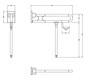 Normbau Stützklappgriff Nylon Care 750mm, 725 mm, Bodenstütze, Papierrollenhalter, dunkelgrau