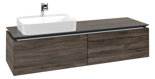 V&B Waschtischunterschrank Legato 160x38x50cm, Waschtisch links, Stone Oak