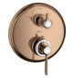 hansgrohe Fertigmontageset Axor Montreux UP-Thermostat, mit Absperrventil, Hebelgriff, polished red gold