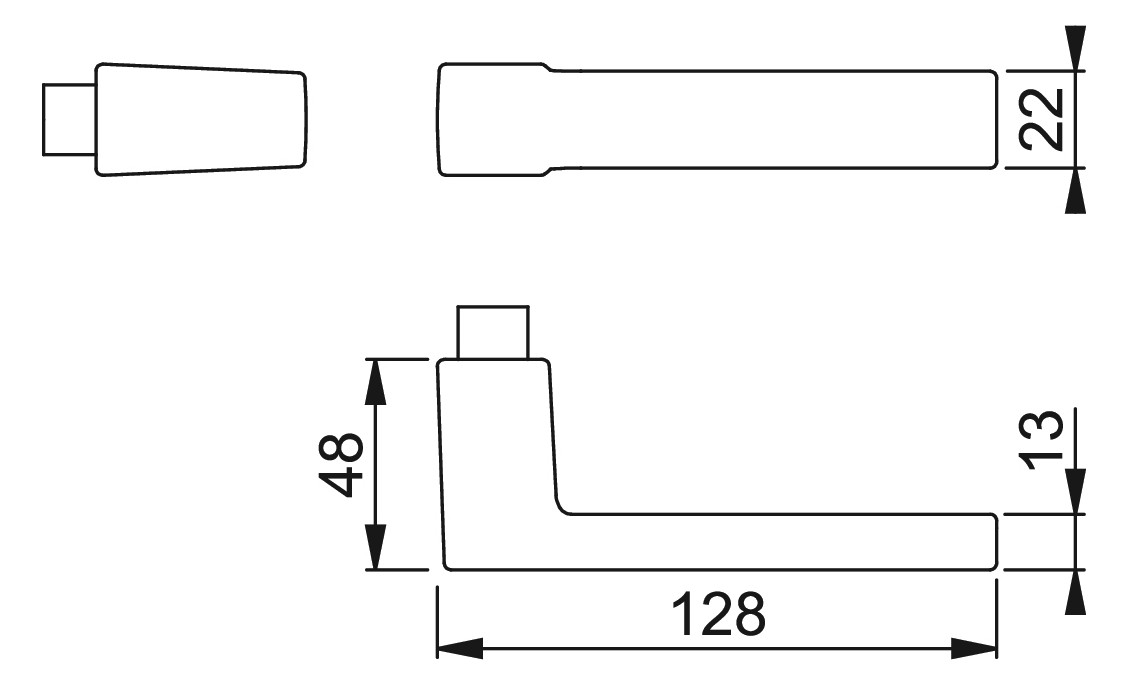 Bild Drückerpaar Austin 1769 8mm,TS35-45,F 9714M - HOPPE-1