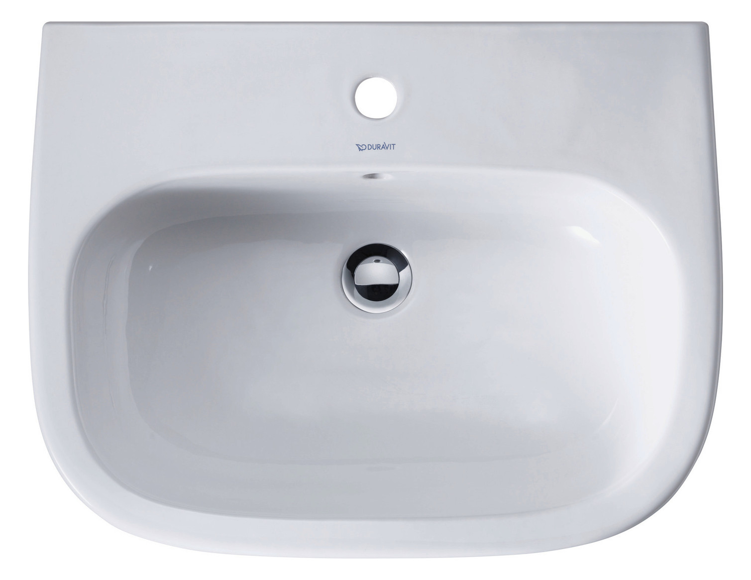 Duravit Waschtisch D-Code 60 x 46 cm, mit Hahnloch, Überlauf, Hahnlochbank, weiß