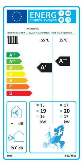 Roth Luft/Wasser-Wärmepumpe AuraModul 17 kW E, mit Wandregler, zur Außenaufstellung