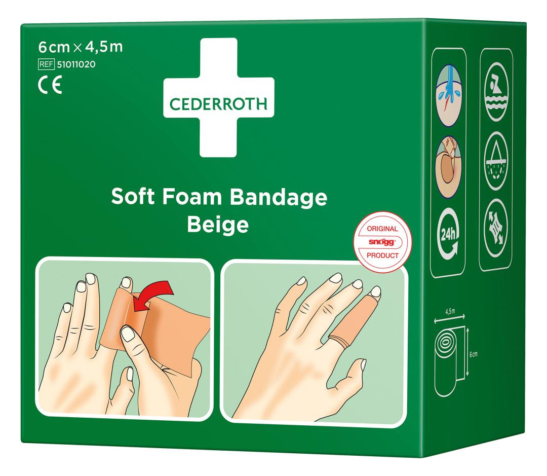 Bild Schaumbandage, beige, 6cm x 4,5m - CEDERROTH-2