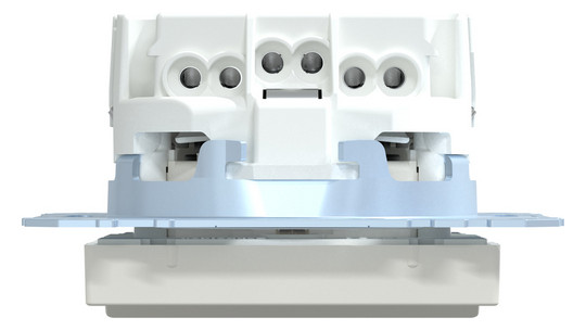 Steckdose 1f polws glz System M UP m.OL m.BS Mit Orientierungslicht IP20