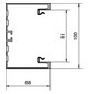 Geräteeinbaukanal Alu 100x68mm natur anod/elox GEB-K 5800qmm 2000mm
