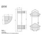 Giese Duschkorb Bigset Eckmodell mit Haken, 153x153x420mm, verchromt
