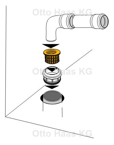 HAAS Reduziermuffe OHA RDST DN 90 für Anbindung DN 70, Gummi, schwarz