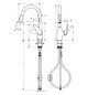 hansgrohe Spültisch-Einhebelmischer 180 Focus M42 mit Ausziehbrause, 2jet, chrom