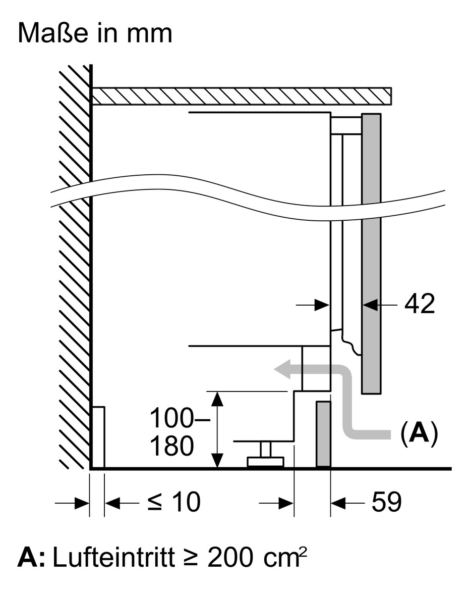 Kühlschrank UB E 134l ws 93kwh B598mm H820mm