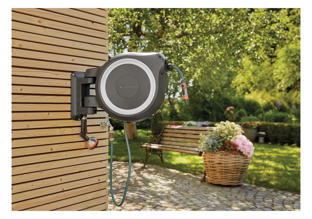 Bild Wand-Schlauchbox RollUp L (weiß) 30 m - Gardena-4
