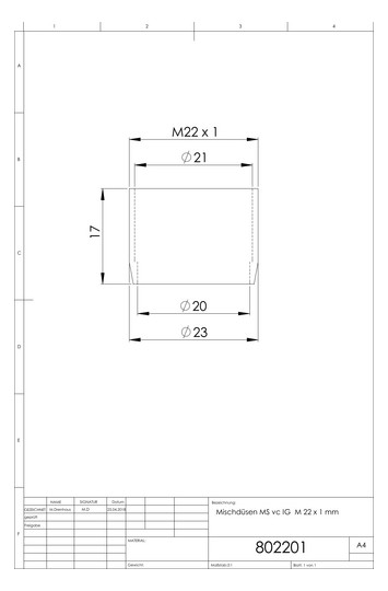 ASW Mischdüse IG M 22 x 1, verchromt