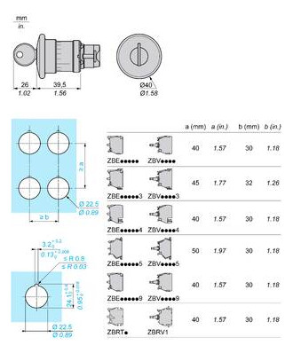 Frontelement für Not-Aus Ø22mm rt rnd IP66 hoch Schaltfunktion verrastend