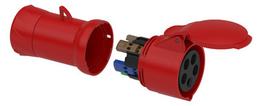 CEE-Kupplung 5p 16A IP44 PratiKa IP44 6h 380-415 V schraubl.Kl ger Kst