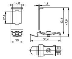 Hutschienenadapter TS35 ger Metall