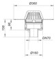 Dallmer Dachablauf 62 H PVC DN 70, beheizt