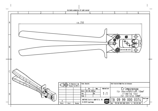 HART Ferrule Crimp tool      09990000374 