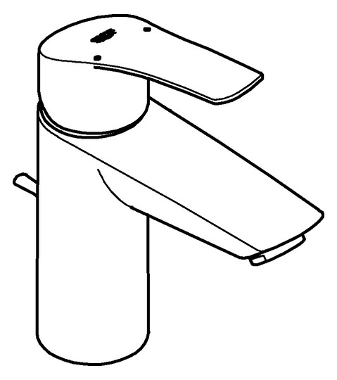 GROHE Waschtisch-Einhebelmischer Eurosmart 1/2", S-Size, mit Zugstangen-Ablaufgarnitur, chrom