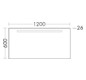 Burgbad Leuchtspiegel Eqio 120 x 60 x 2,6 cm, Acryl/Melamin, mit horizontaler LED-Beleuchtung
