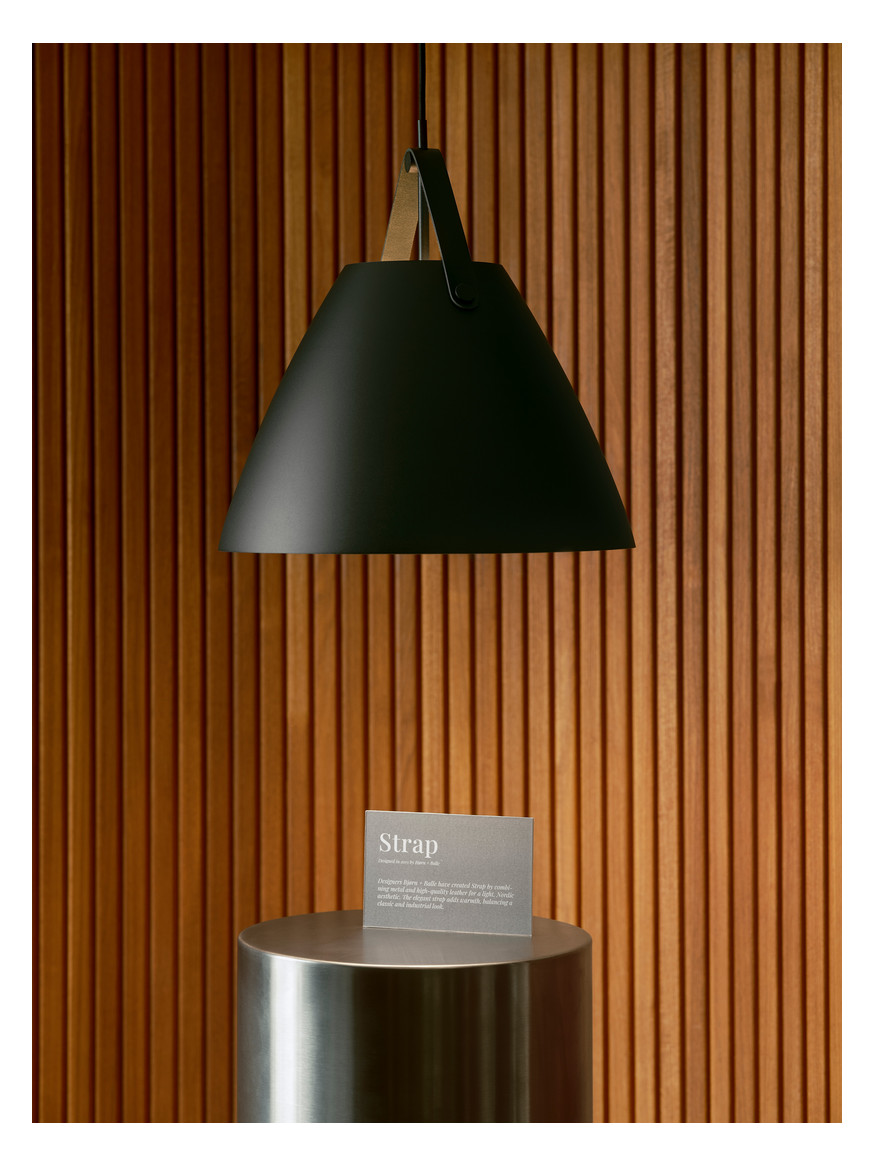 LED-Pendelleuchte 60W Strap36 sw E27 sym IP20 1LED LED austauschbar Ø360mm