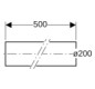 Geberit Rohr PE DN 200, Stange a 5 m, PE-HD