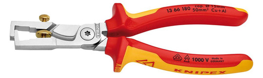 KNIPEX-VDE-Abisolierzange StriX mit Kabelschere 1366 -185mm