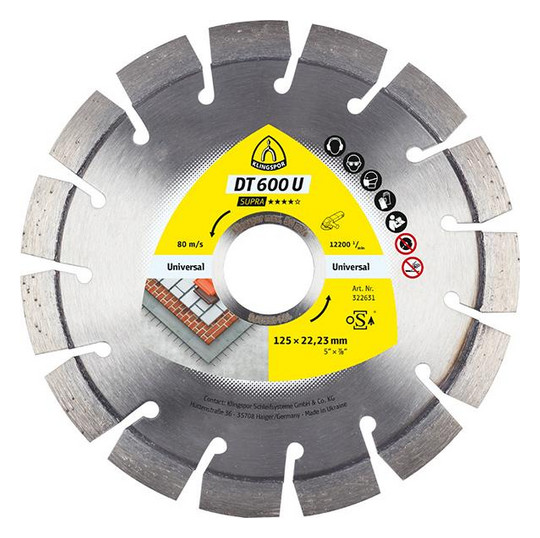 KLINGSPOR-Diamant-Trennscheibe DT600U - 230x22,23mm
