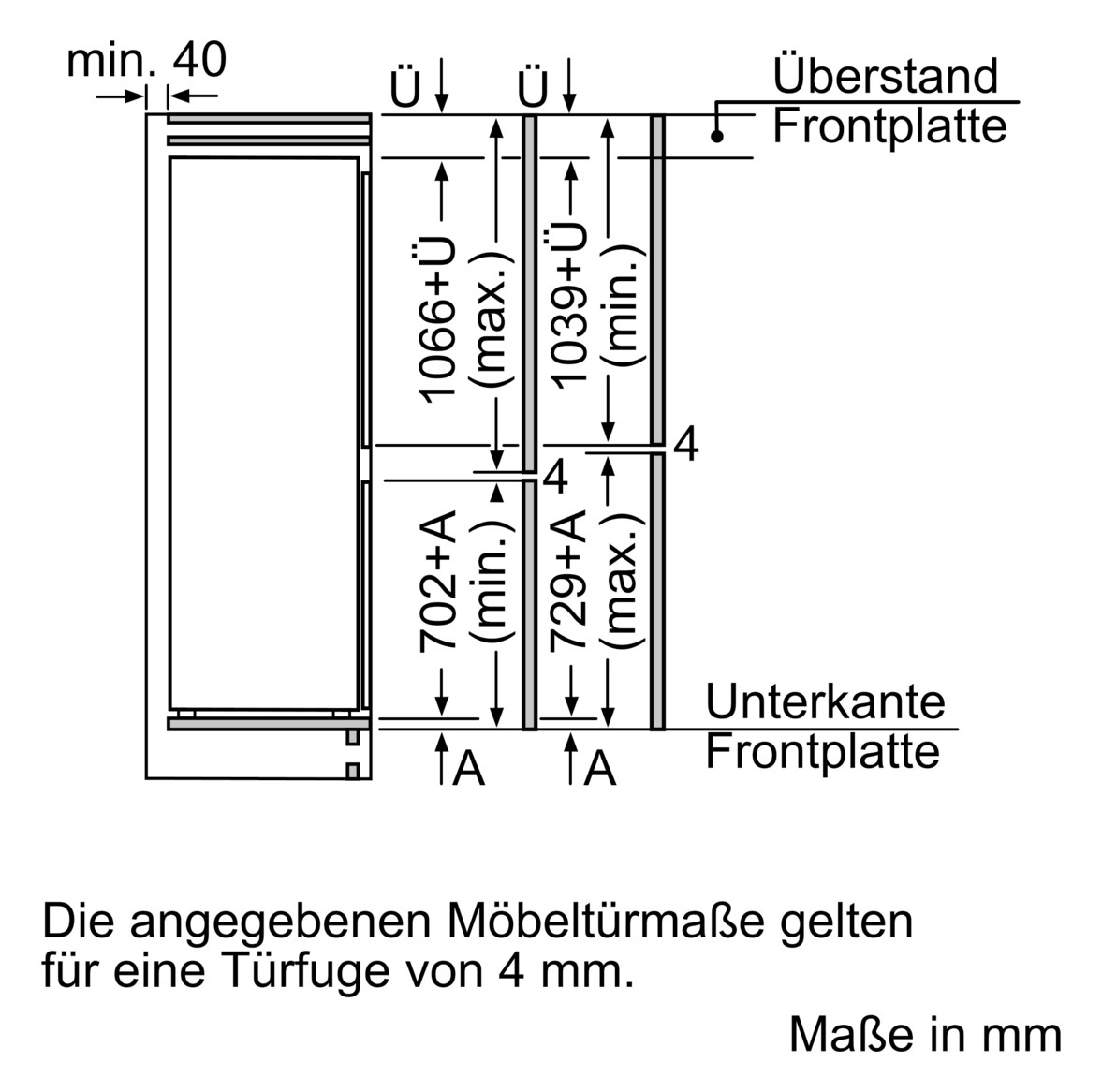 Kühl-/Gefrierkombi EB E ws 191/74l 219kwh 1772x558x545mm 0°-Zone Tür: fest