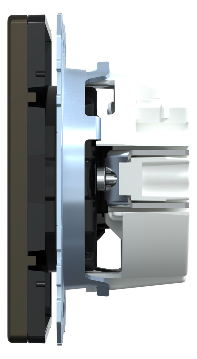 Steckdose 1f mokka glz System Design UP m.BS Mit erhöhtem Berührungsschutz IP20