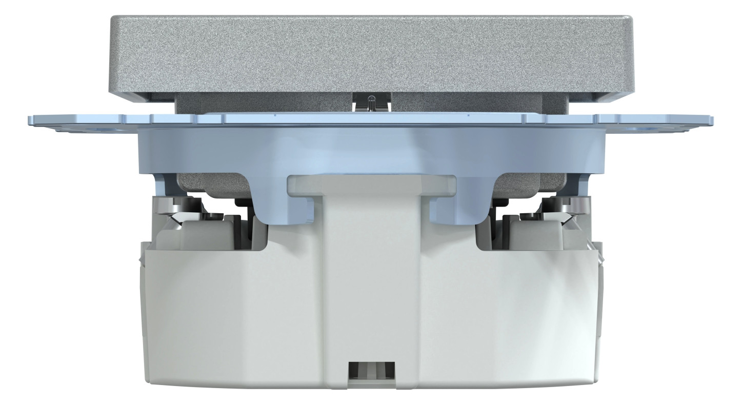 Steckdose 1f alu mt System M UP m.BS EDV Mit erhöhtem Berührungsschutz IP20