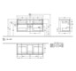 V&B Waschtischunterschrank Collaro 120x54,8x50cm, Waschtisch mittig, LED-Beleuchtung 8,8 W, soft grey
