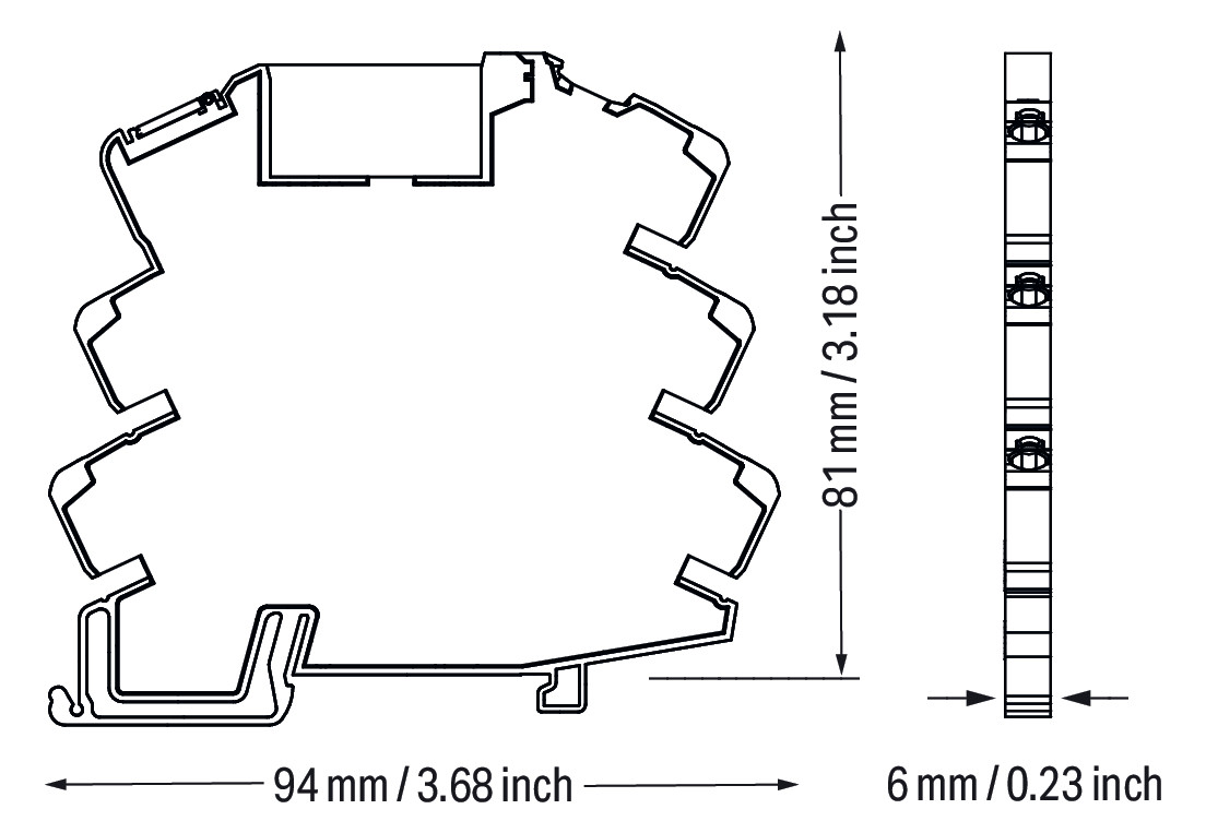 Schaltrelais Serie 857 1W IP20 6x81x94mm Steckanschl