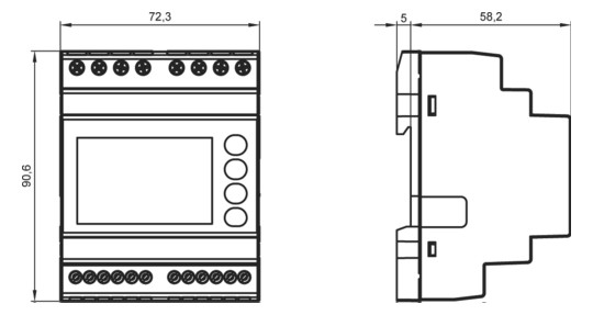 Kombimessgerät Strommessgerät/Q/Hz/V/P Blindleistungsmesser Frequenzmesser