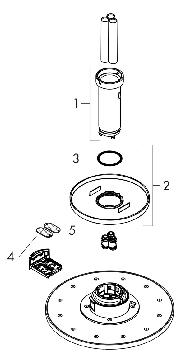 hansgrohe Kopfbrause 250 1jet Axor mit Deckenanschluss, chrom