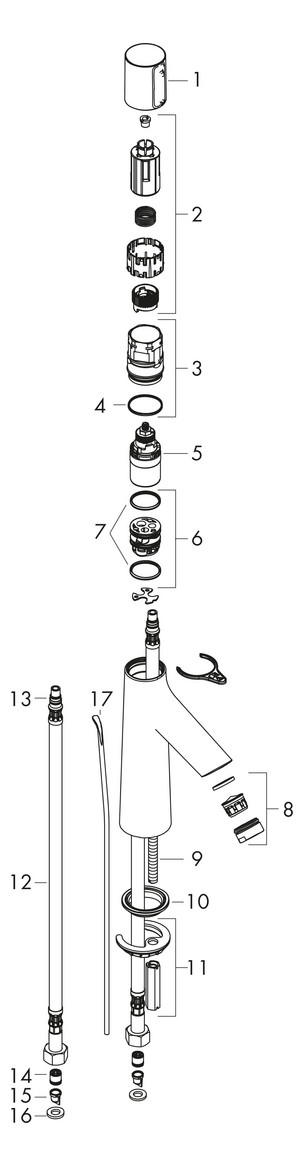 hansgrohe Waschtisch-Einhebelmischer 100 Talis Select S mit Zugstangen-Ablaufgarnitur, chrom