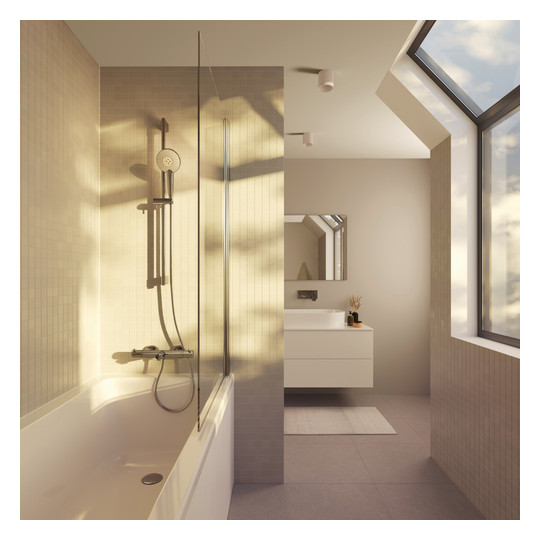 Ideal-Standard Brausekombination Idealrain Evo Jet 90 cm, 3-Funktionshandbrause, d=12,5cm, chrom