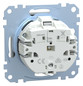 Steckdose 1f alu mt System M UP IP20