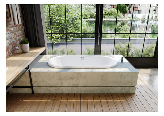 Kaldewei Badewanne CENTRO DUO oval 127 170x75cm, Griffloch, Perl-Effekt, Rutschhemmend, bahamabeige